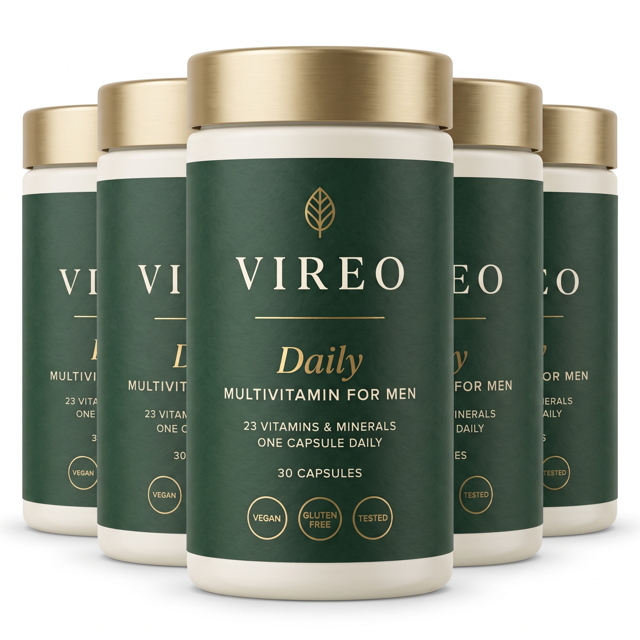 Five bottles of Vireo Daily